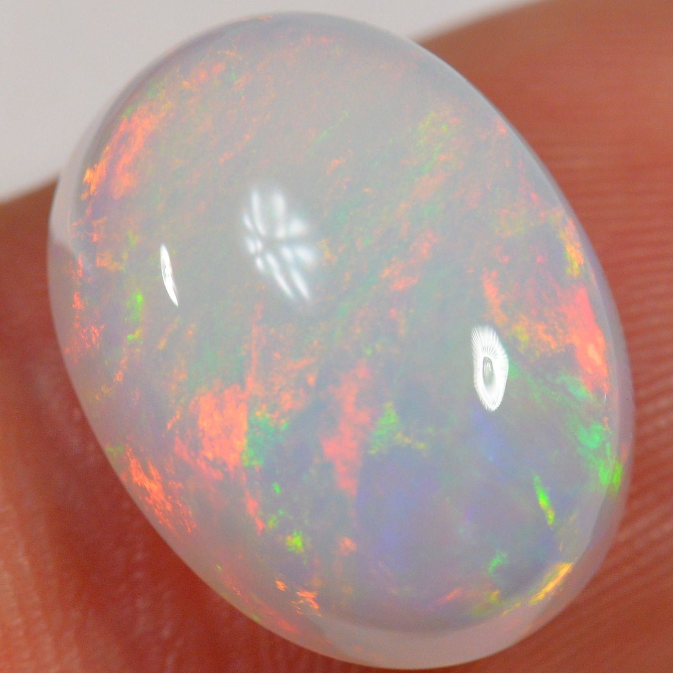 Pietre preziose: 9.2 Karat - Heller Ovaler Äthiopischer Welo Opal – Nuovo (secondo la descrizione) da Rüti ZH venduto da DeinOpal 4