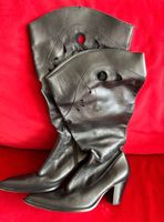 Bottes en cuir Marina Rinaldi mi-saison noires pointure 39.5