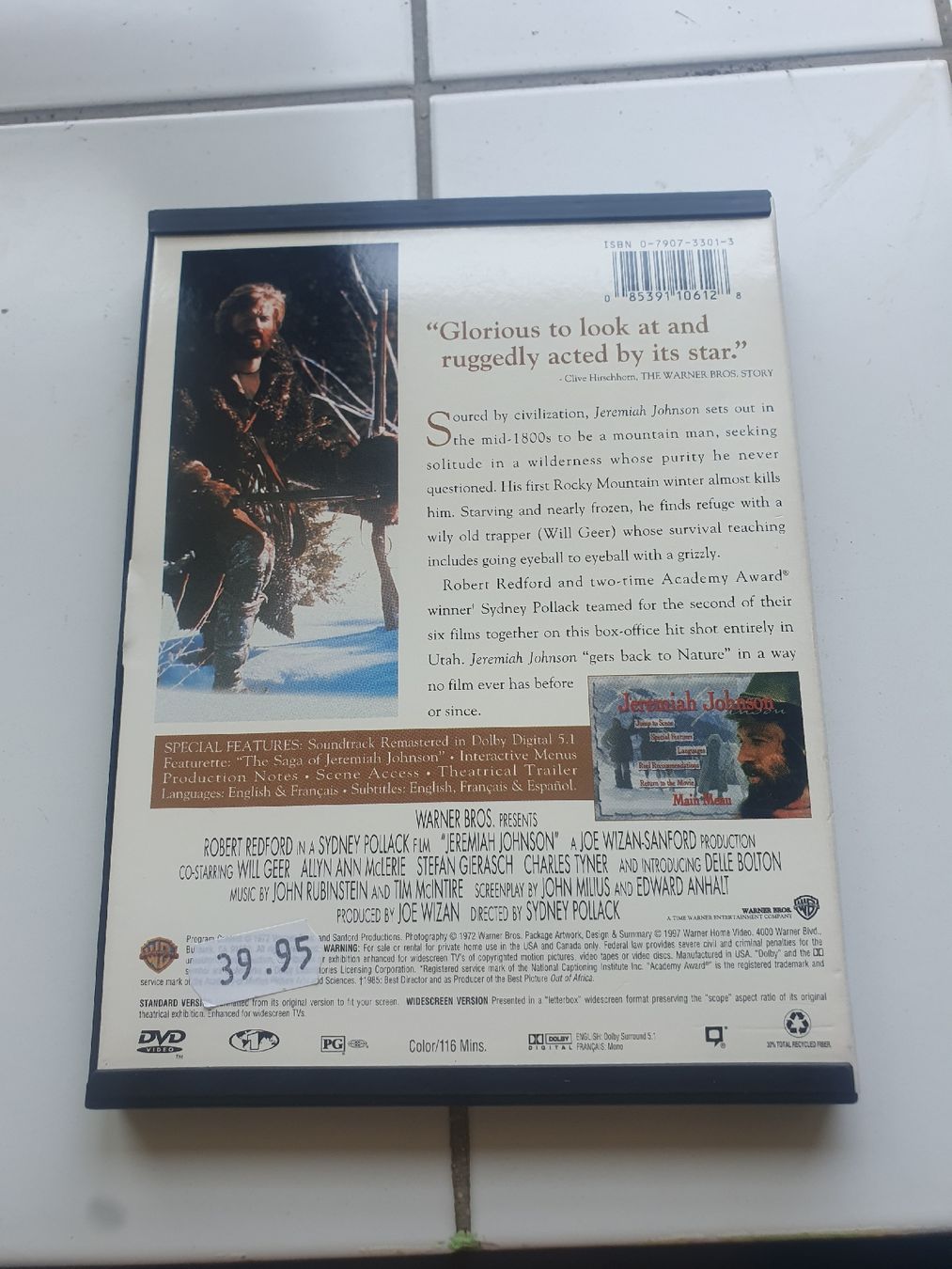 Tutti i DVDs: Jeremiah Johnson DVD Robert Redford good condition - Zone 1 – Usato da Etoy venduto da SamuelausderSchweiz 1