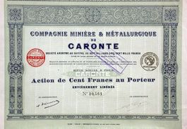 Cie Minière et Métallurgique de Caronte SA, Paris - 1921