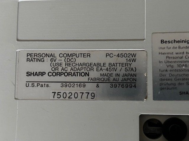 Sharp Notebooks: Sharp Laptop PC 4502W Rarität – Defekt aus Rümlang von  5
