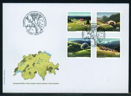 2021, FDC, Sondermarken Schweizer Pärke (1829–1832)