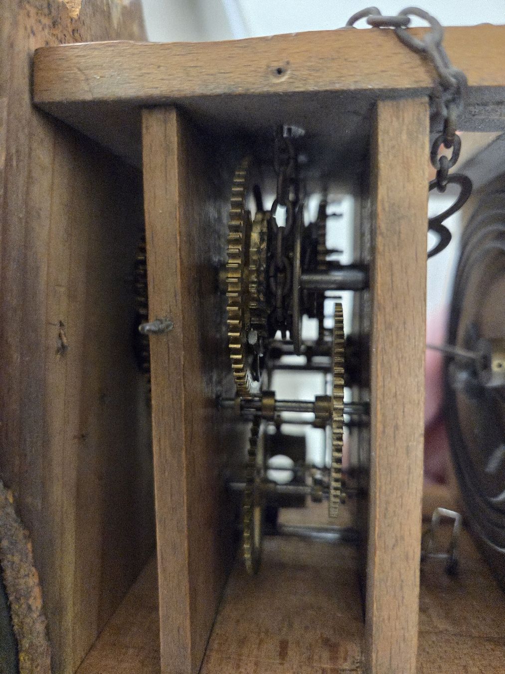 Stand- & Wanduhren: Antike Wanduhr,  bemalt – Gebraucht aus Dietikon von Allegra34 4