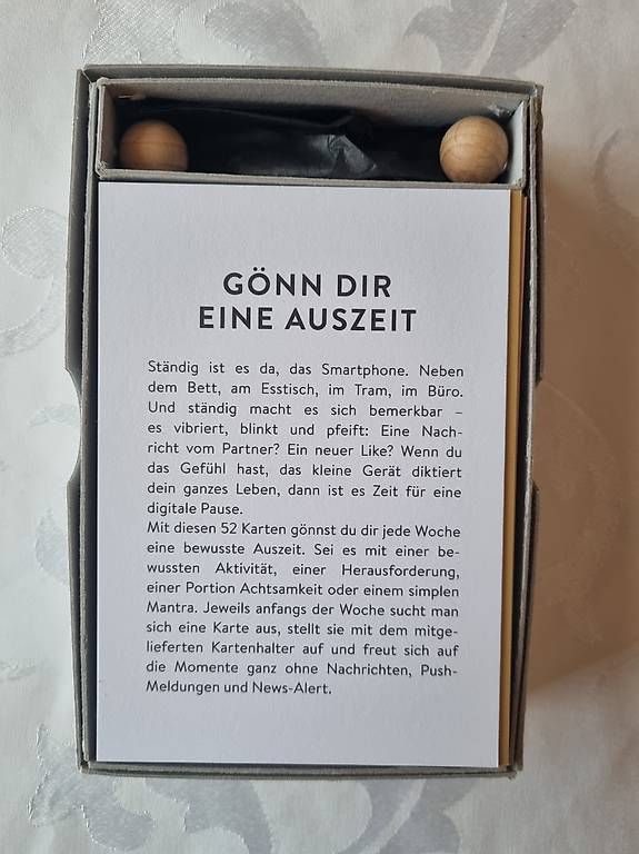 Giochi: Fidea Design - Auszeit - 52 Karten für eine digitale Pause – Nuovo e nell'imballaggio originale da Allschwil venduto da BiHoh 2