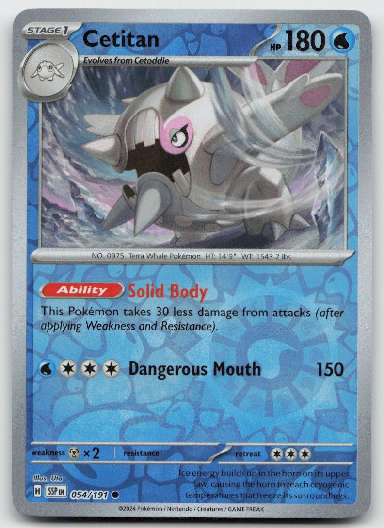 Pokémon Carte collezionabili: Pokemon Cetitan Reverse 054/191 SSP EN 2024 – Usato da Lugano venduto da VlaseCard