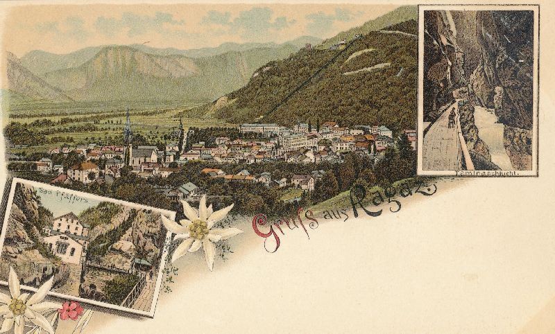 Cartoline postali: Ragaz - Gruss aus ... Litho + c1900 – Usato da Emmenbrücke venduto da teestube