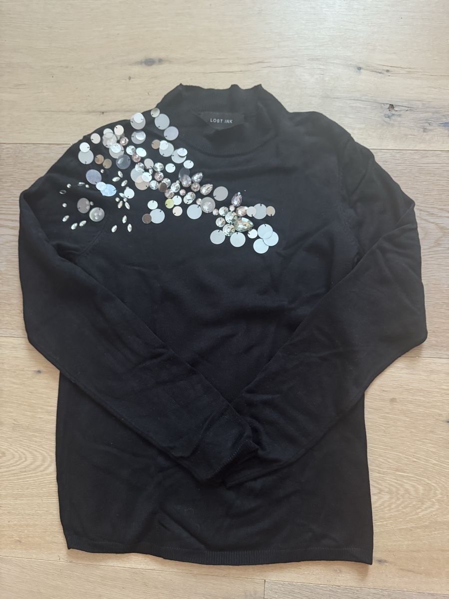 Pullover & Sweatshirts: Funkelnder Lost Ink Pullover, Schwarz, Grösse M – Gebraucht aus Winkel von Schorley