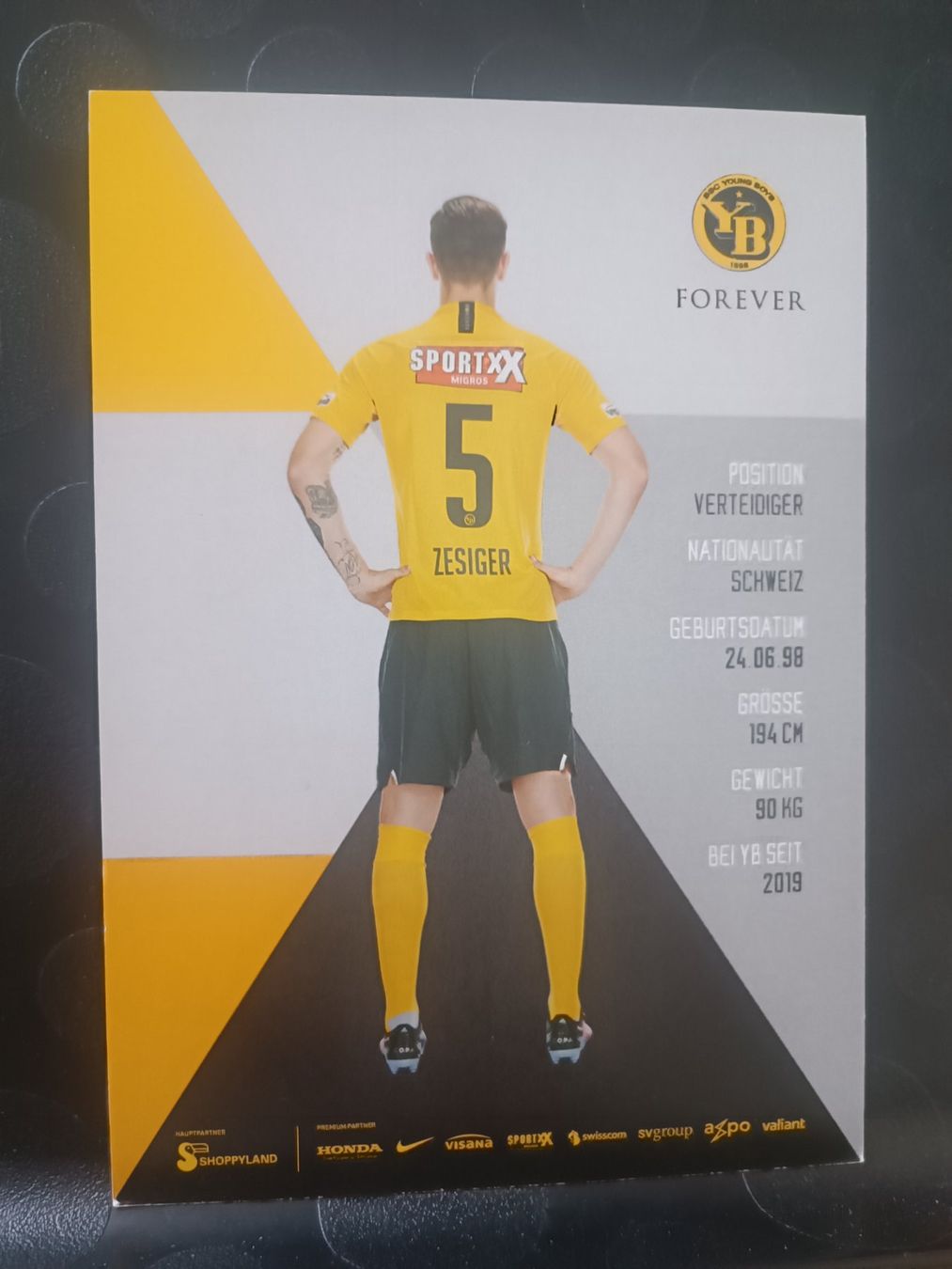 Autogramme: Cédric Zrsiger - YB Bern - handsignierte Karte – Gebraucht aus Menziken von Artographs 1