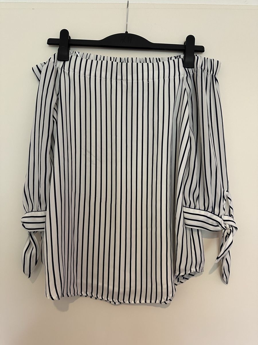 Camicette: Sommer Bluse gestreift, schulterfrei, Grösse 10 Top – Usato da Uster venduto da sus_s85n