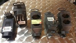 5X Abzweigstecker 2+1xT13 Neu