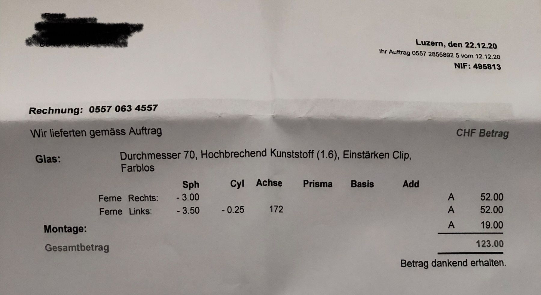 Fielmann Occhiali & Lenti: Brillenclip für Ski/Snowboard- oder sonstige Einlageoptionen – Usato da Adligenswil venduto da th.hi 6