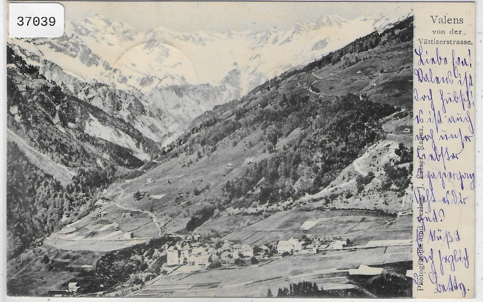 Cartes postales: Valens von der Vättiserstrasse – D'occasion à Ettingen par Kartenplanet