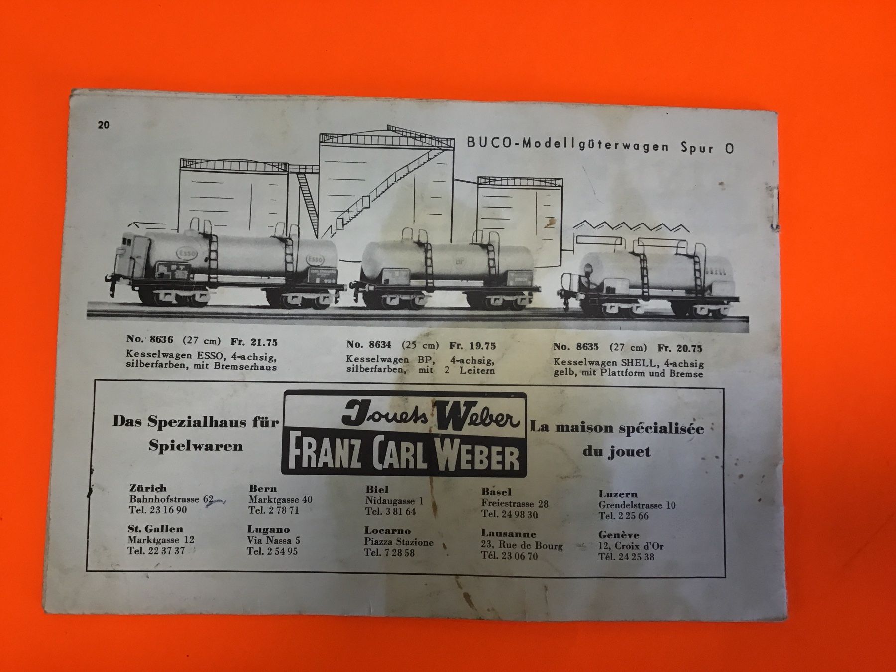 Buco Modelleisenbahnen: BUCO Katalog 1955/56 Spur O 32 mm – Gebraucht aus Männedorf von Modelle-aller-Art 2
