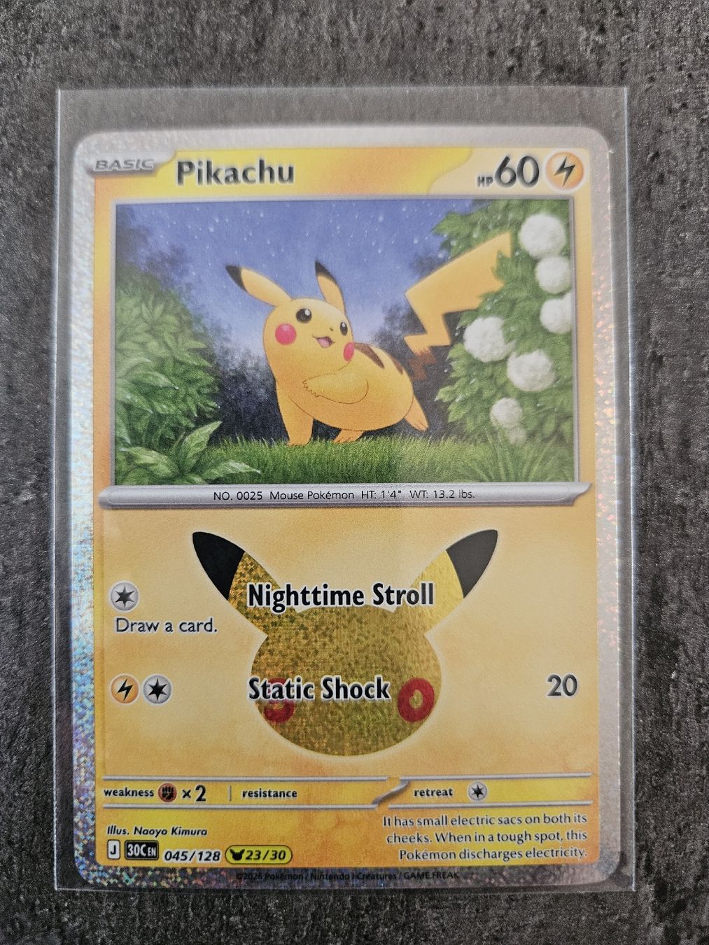Pokémon Carte collezionabili: Pickachu 30th Celebration 045/128 EN – Nuovo (secondo la descrizione) da Aarau venduto da san_pb85