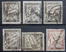 Frankreich Porto ex. Kat. 15-24 */gest. 1881/84 Kat. 232 Eur