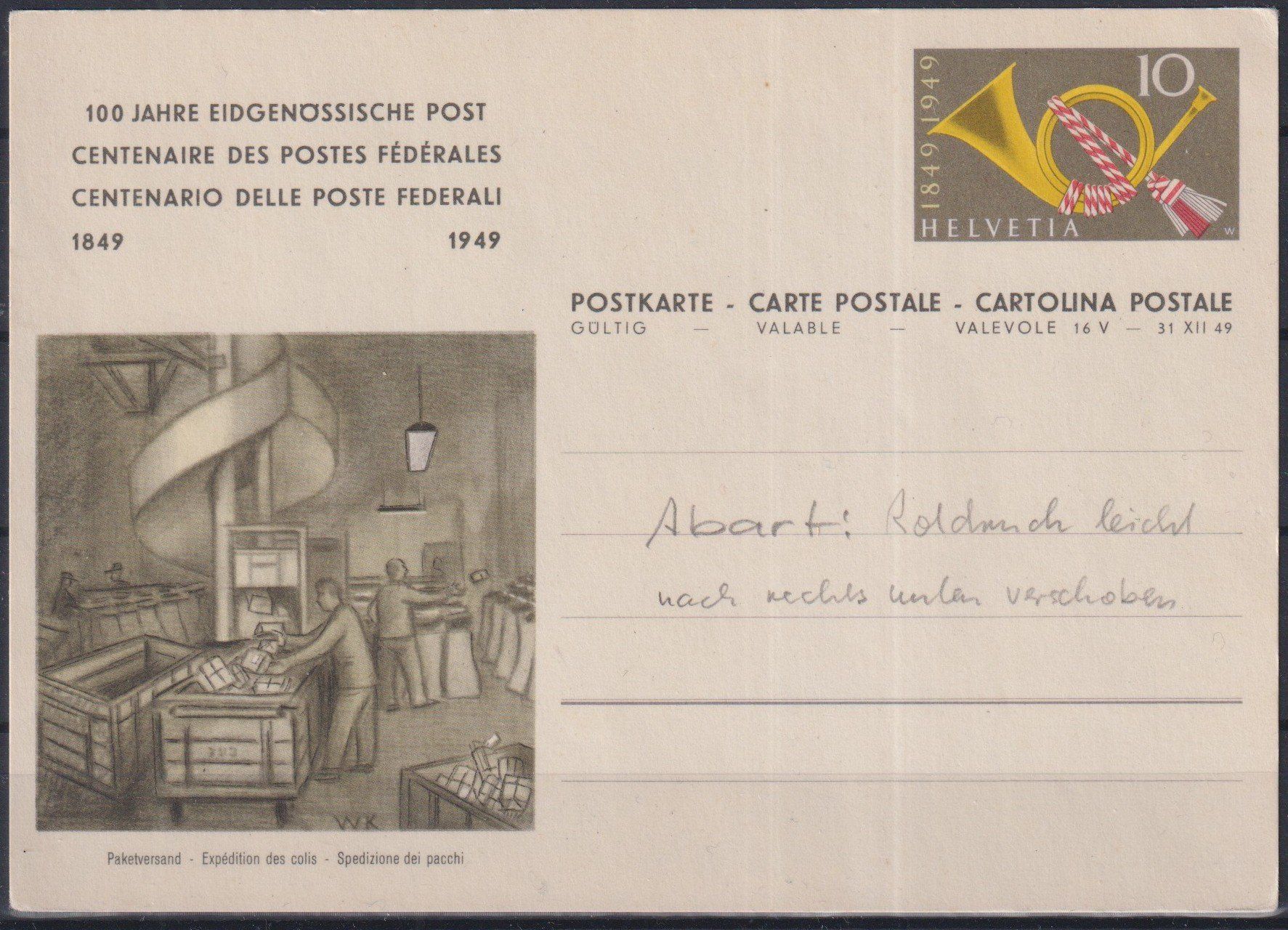 Tutti i francobolli: W2) Postkarte mit Abart, sehe Scan – Usato da Claro venduto da Chanty7