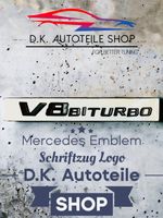 Mercedes AMG V8 Biturbo 3D Aufkleber Emblem Logo Schwarzmatt
