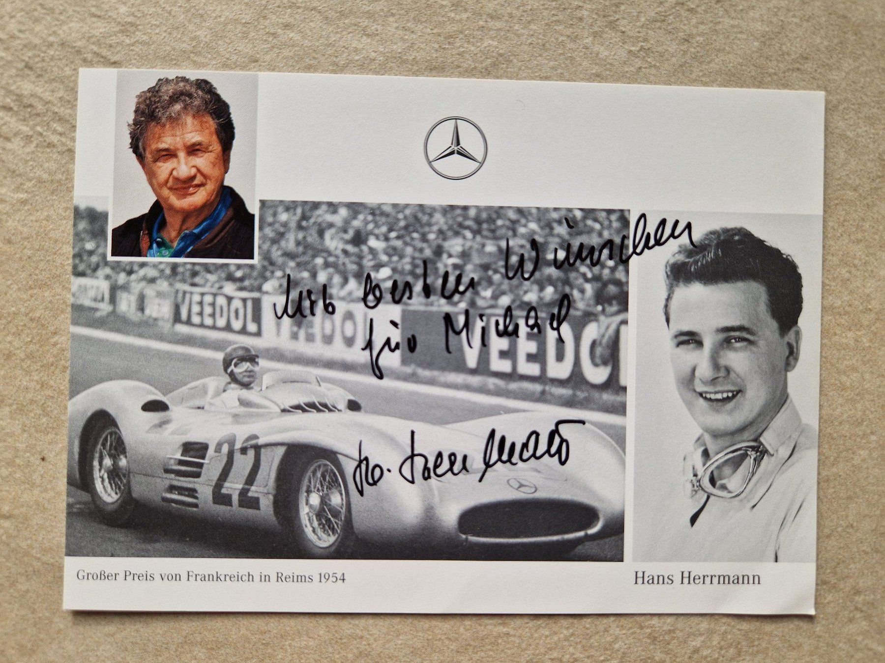 Autografi: Hans Herrmann - Originalautogramm auf Karte – Usato da Rüegsauschachen venduto da gemibe