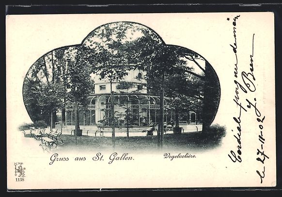 Cartes postales: AK St. Gallen, Vogelvolière, 1902 – D'occasion à Berlin par bartko-reher