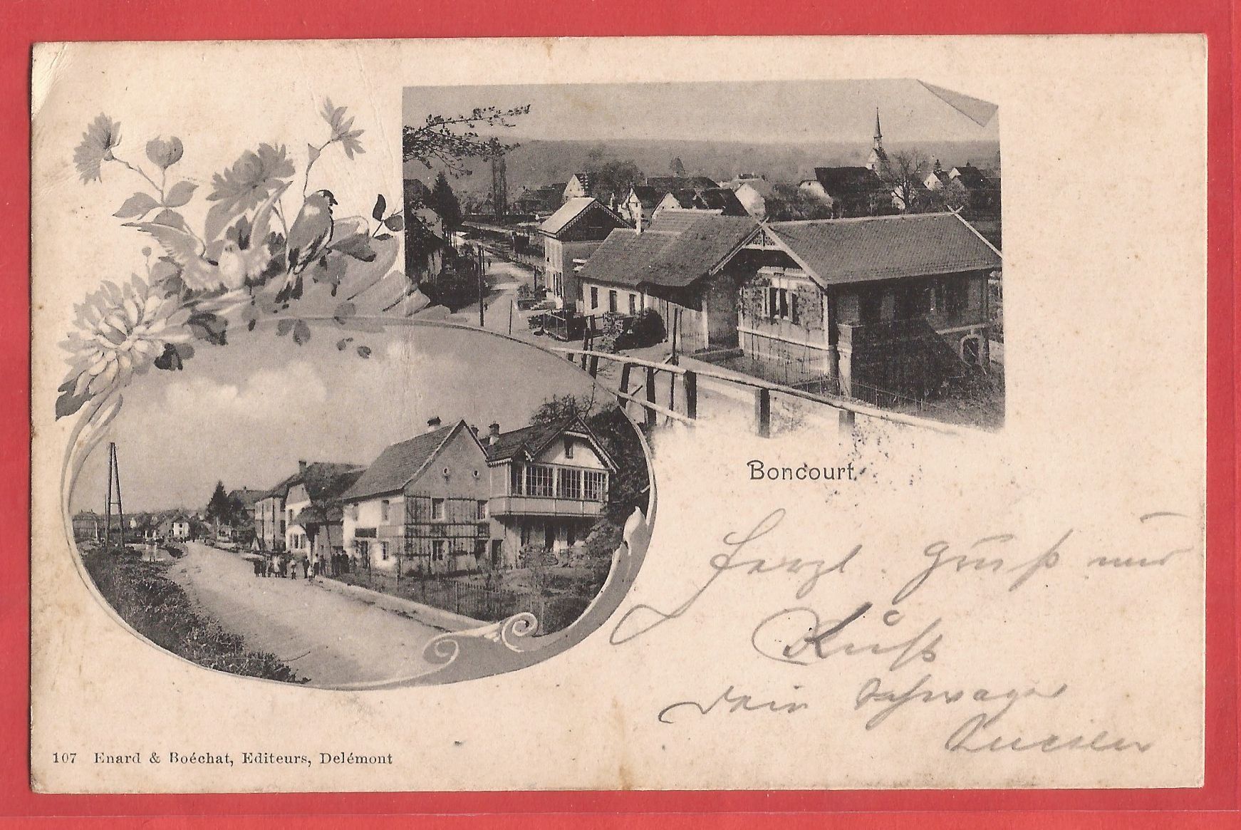Ansichtskarten: Boncourt - 1903 – Gebraucht aus Fislisbach von Porano