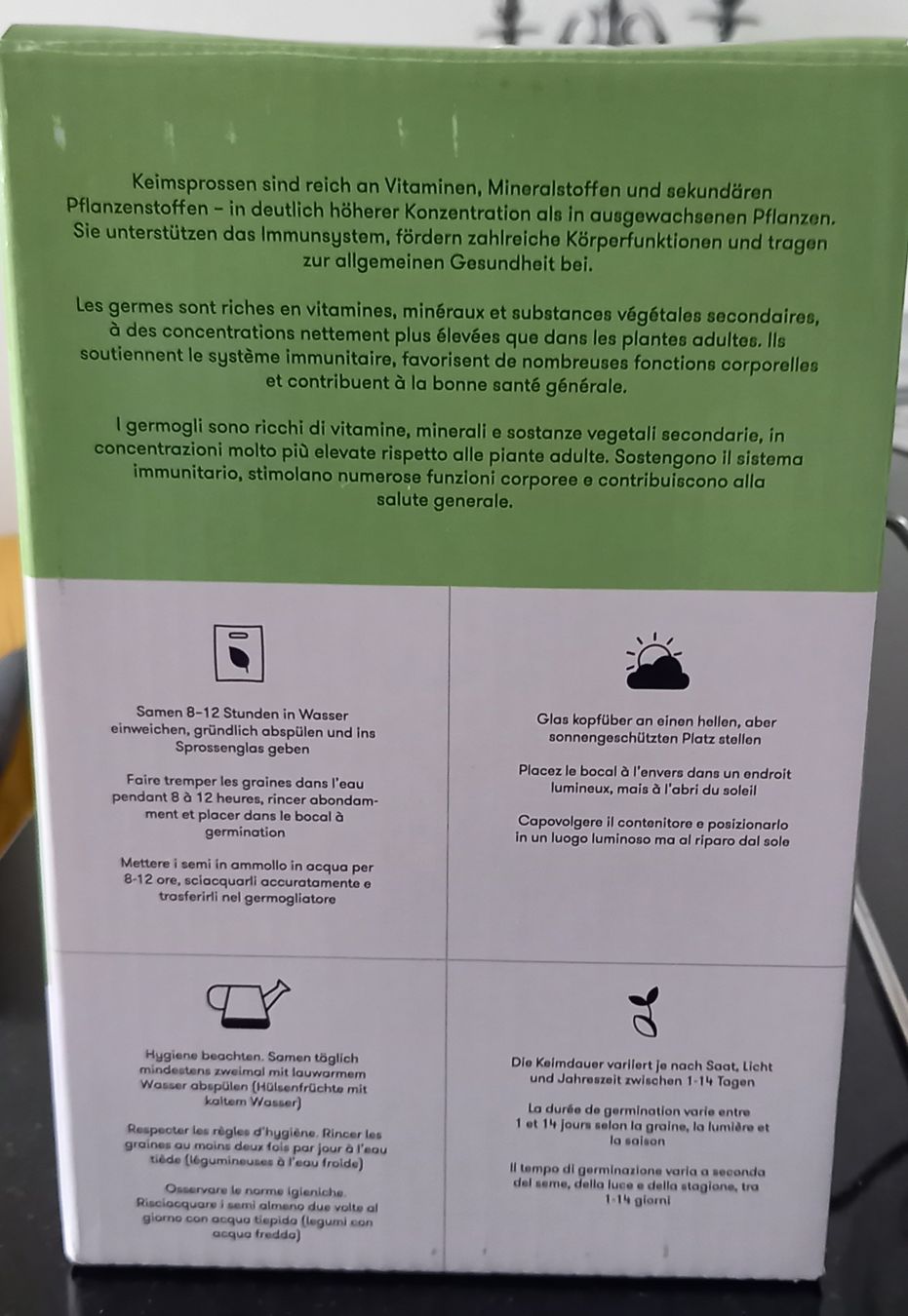 Pflanzen & Samen: Samen Mauser Sprossenglas praktisch neu – Gebraucht aus Wädenswil von Ursula_Haab 2