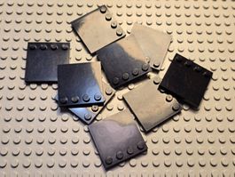 Lego 9x Platten modifiziert 4x4(6179) schwarz