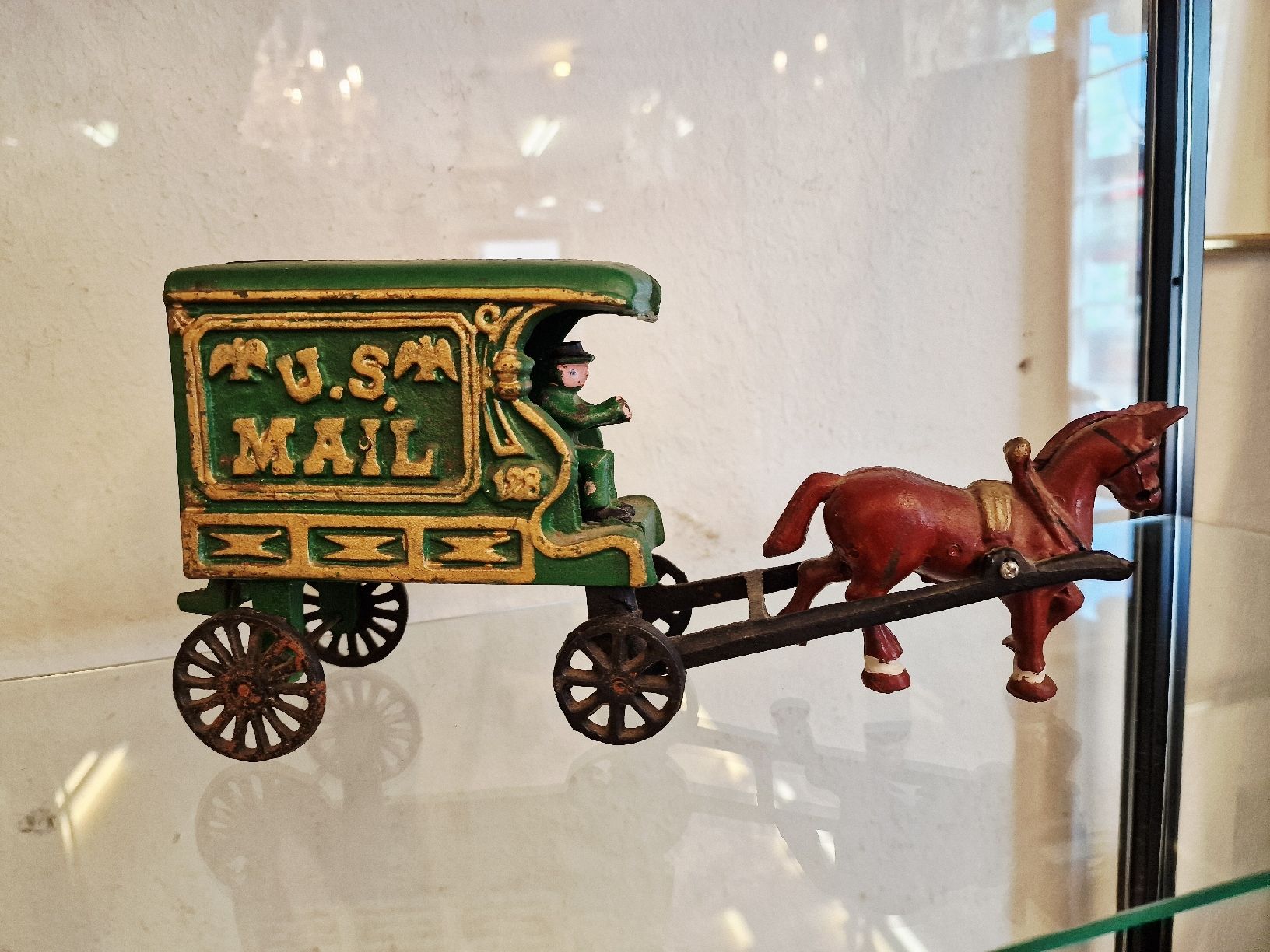 Giocattoli: Spielfigur US Mail Postkutsche mit Pferd Gusseisen – Usato da BERN venduto da Intarsia 5