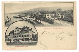 Gruss aus Rorschach (SG) Hotel Grüner Baum  Hafen-Areal 1907
