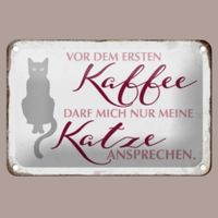 🔥 KATZEN KAFFEE Blechschild 💜 12x18cm OVP 🔥