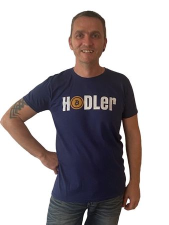 Fruit of the Loom T-Shirt mit Bitcoin Aufdruck (HODler)