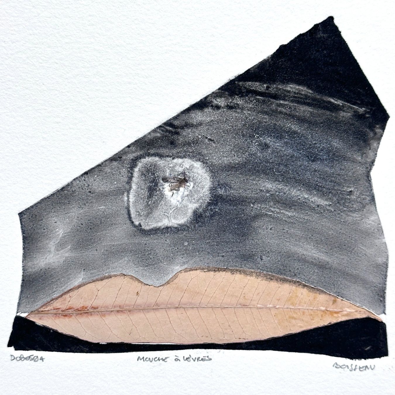 Tableaux: Composition abstraite "Mouche à lèvres" signée BASSEM 1994 – D'occasion à Morges par vintiques 2