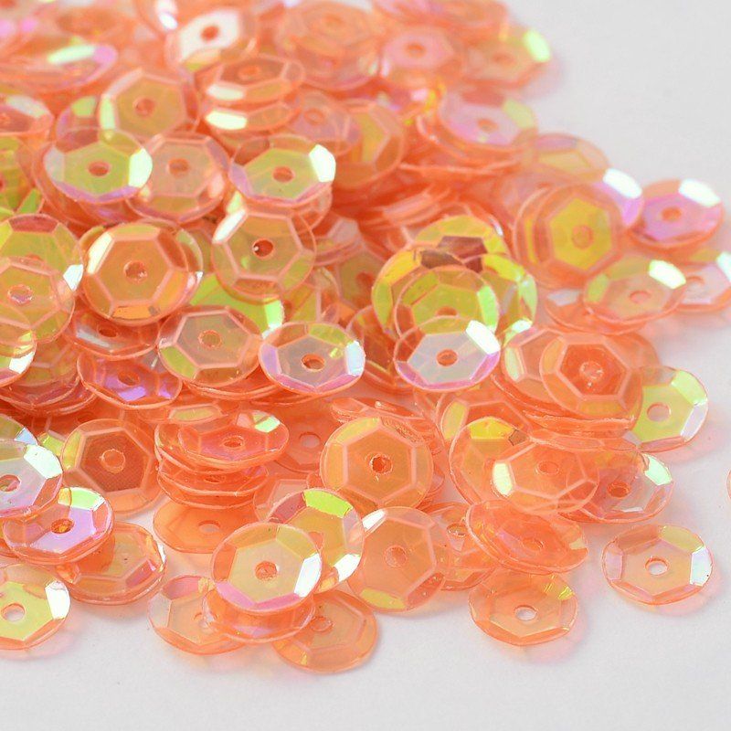 Perle (finte): Pailletten 6-7mm Hellorange 5x10g – Nuovo (secondo la descrizione) da Rüegsau venduto da Tausendfreund