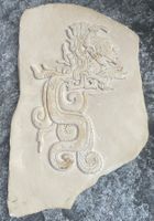 Classic Mayan style molded stone frieze, Mexico