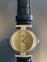 Baume & Mercier Damen Uhr Gold 750 Diamanten Quarz Lederband