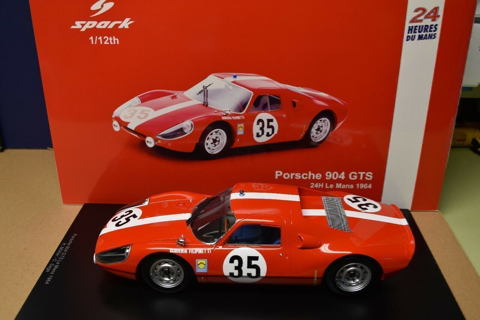 Porsche Modellini d'auto: PORSCHE 904 GTS #35 HERBERT MÜLLER 1:12 – Nuovo e nell'imballaggio originale da Suhr venduto da Moebelsiralfred