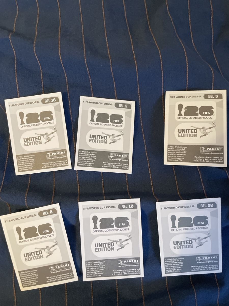 Panini Cartes à collectionner: BEL3,8,9,10,16,20 – Neuf (Voir description) à Weinfelden par kingofqueens03 1