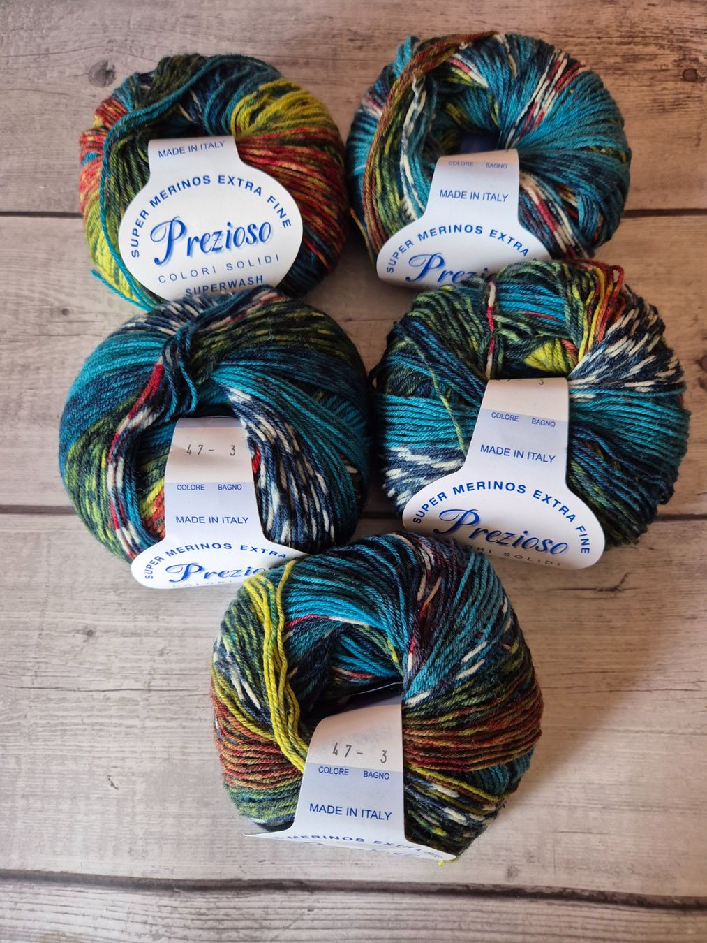 Lana: 5x Merino Extrafine Wolle, Multicolor, NEU – Nuovo (secondo la descrizione) da Lyssach venduto da ladyfly