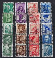 Pro Juventute 1938 - 1942 gestempelt   14869