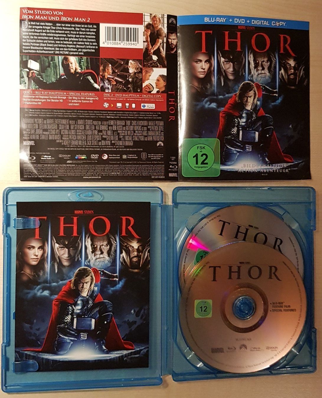 Tutti i DVDs: Thor BluRay, mit Thor DVD und Specials – Usato da Heiligkreuz (Mels) venduto da PascalWa 1