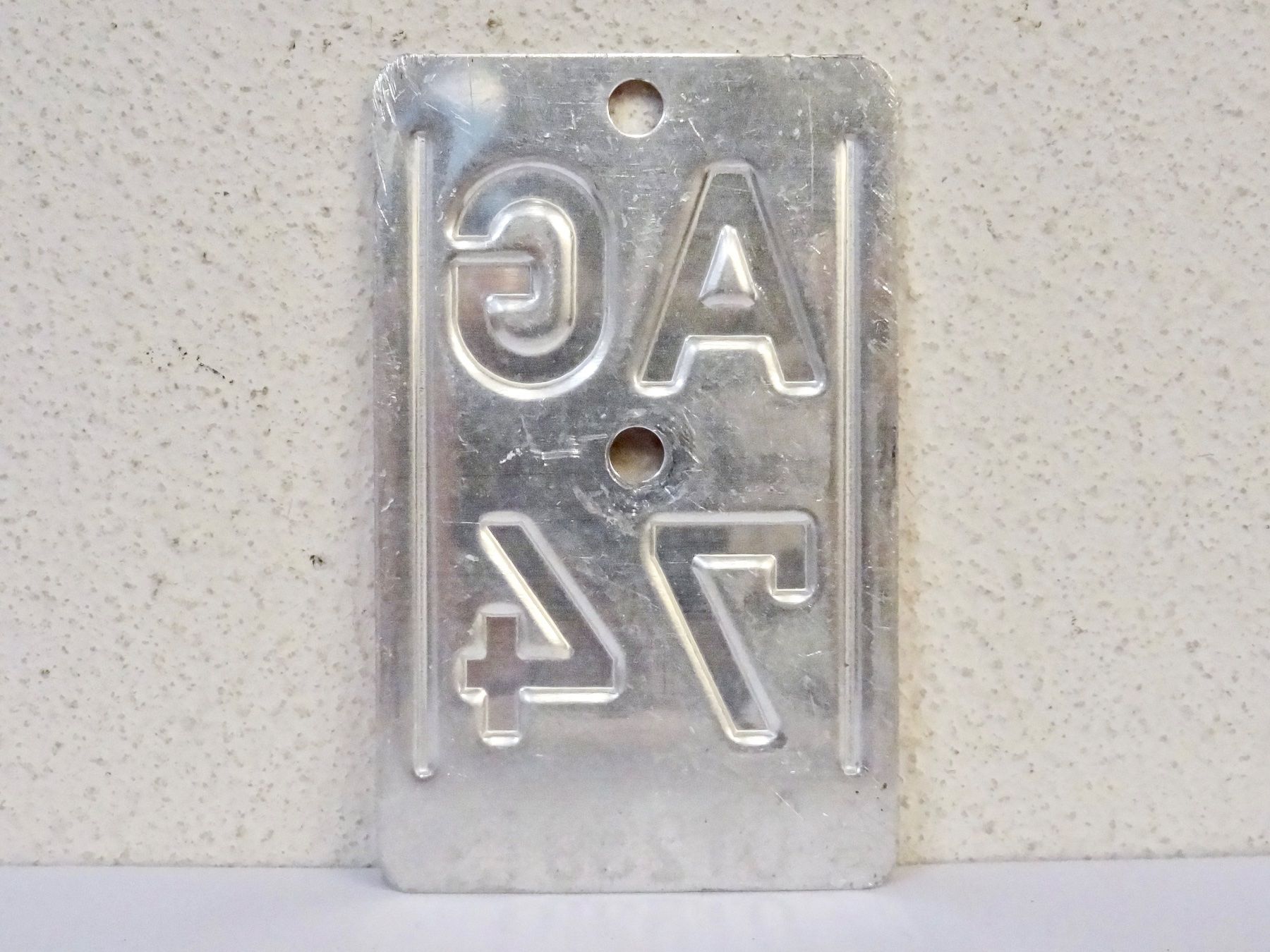 Schilder: AG 74 VELONUMMER - FAHRRADSCHILD – Gebraucht aus Kerzers von zimmergruen 1