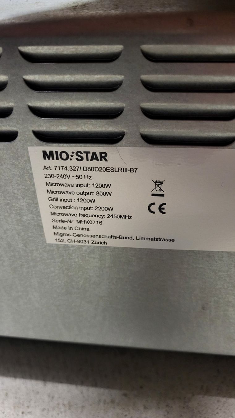Mio Star Elettrodomestici da cucina: Mikrowelle mio star – Usato da Döttingen venduto da yan_g52w 3
