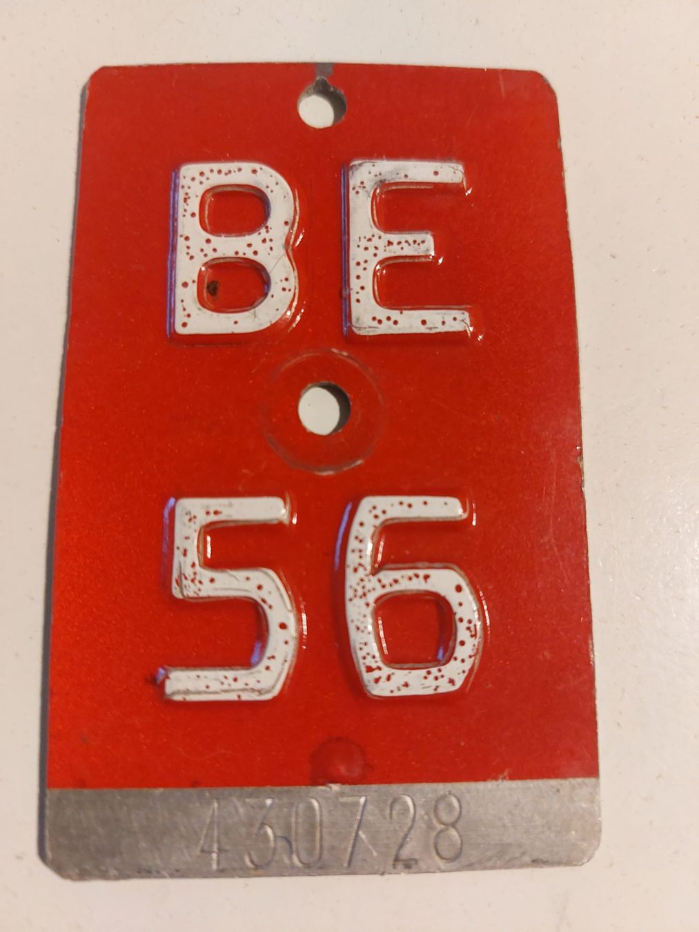 Sachs Insegne: Velonummer BE 56 plaque Velo – Usato da Schenkon venduto da Uhu007