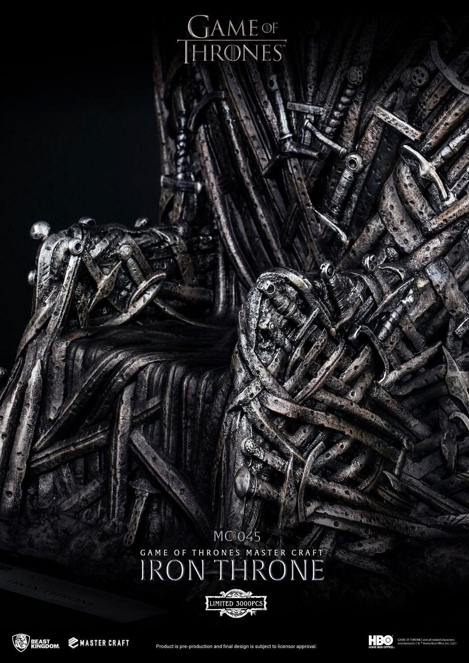 Hot Toys Statuette: Game of Thrones Iron Throne MC-045 Beast Kingdom – Nuovo e nell'imballaggio originale da Sisseln AG venduto da schenk-figuren 6