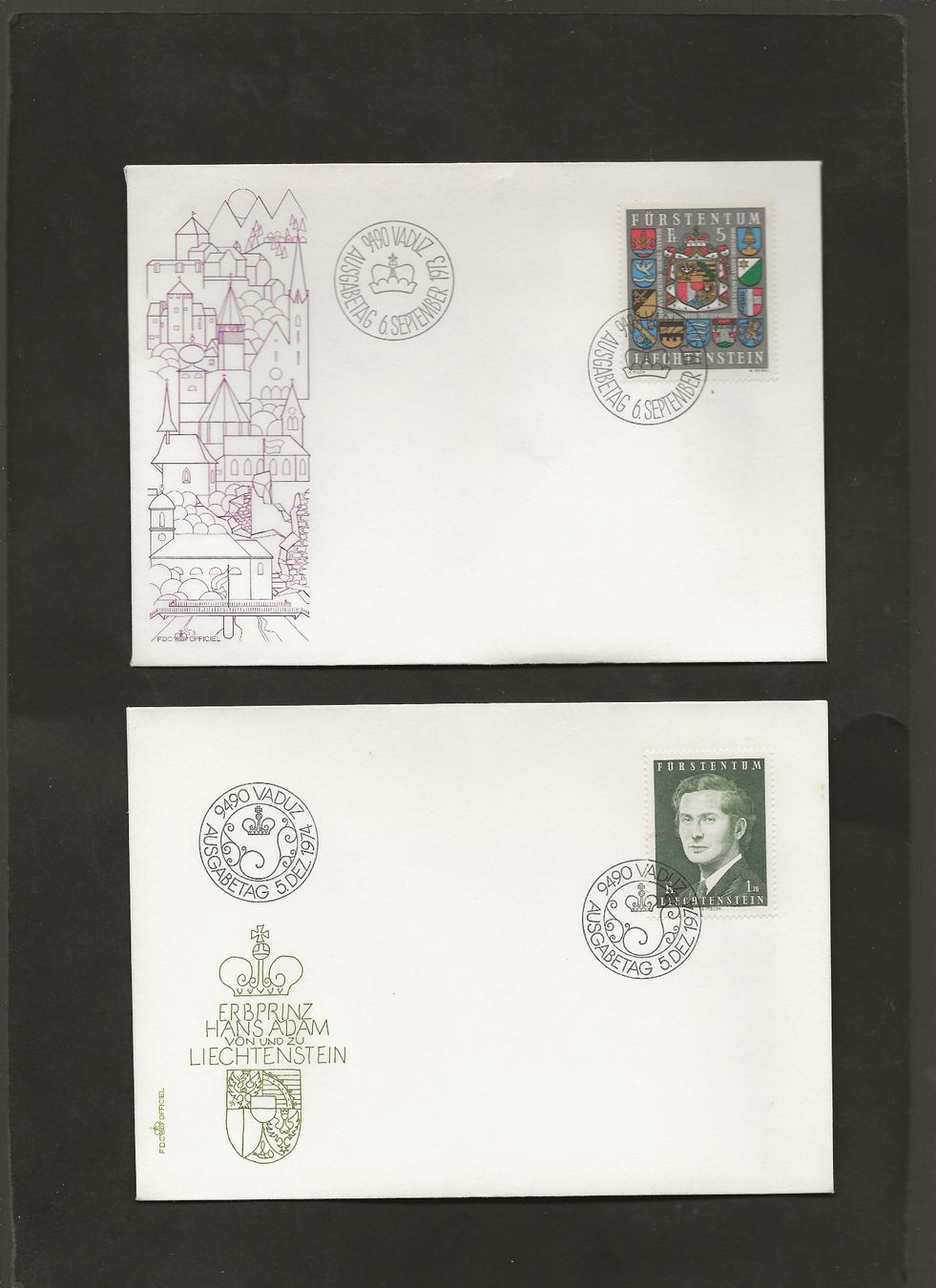 Tutti i francobolli: 16 FDC Liechtenstein 1972 bis 1974 – Usato da Au ZH venduto da xelagreb01 7