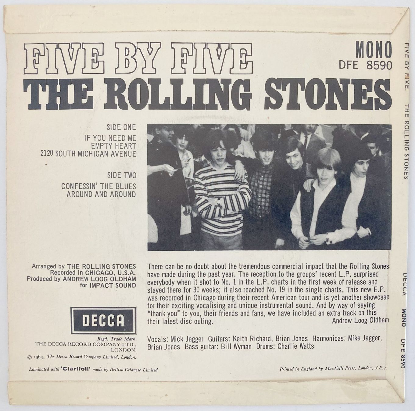 Schallplatten: ROLLING STONES - FIVE BY FIVE – Gebraucht aus Bottens von hotter-than-hell 1