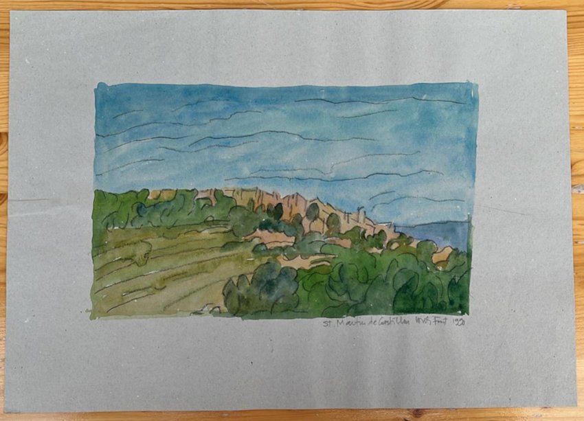 Aquarell, St. Martin de Castillon von Willi Fust (ID b3695) Kaufen