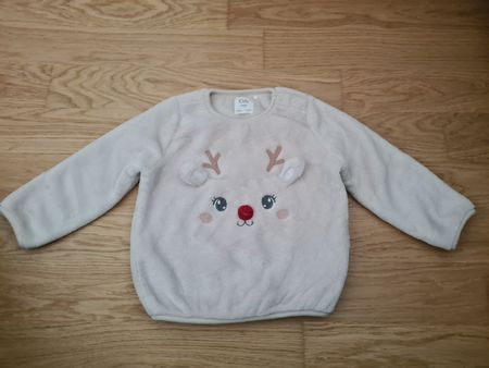 Baby Pullover C&A Rentier Applikation Grösse 80cm