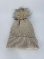 Mütze mit Bommel, beige von Primark