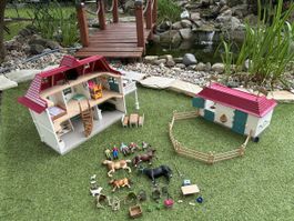 Schleich Pferdehof Set mit Zubehör guter Zustand