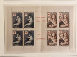 Timbres Croix-Rouge française 1864-1954 90e Anniversaire